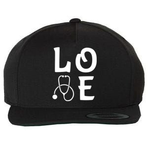 Love Nurse Stethoscope Cute Nursing School Gift Wool Snapback Cap