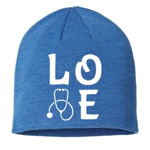 Love Nurse Stethoscope Cute Nursing School Gift Sustainable Beanie