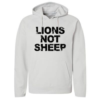 Lions Not Sheep Performance Fleece Hoodie