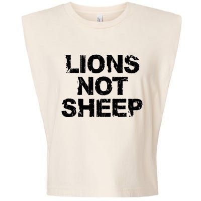 Lions Not Sheep Garment-Dyed Women's Muscle Tee