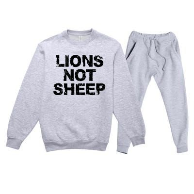 Lions Not Sheep Premium Crewneck Sweatsuit Set