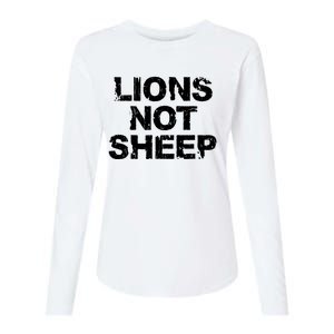 Lions Not Sheep Womens Cotton Relaxed Long Sleeve T-Shirt