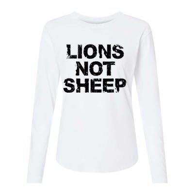 Lions Not Sheep Womens Cotton Relaxed Long Sleeve T-Shirt