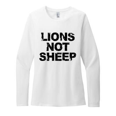 Lions Not Sheep Womens CVC Long Sleeve Shirt