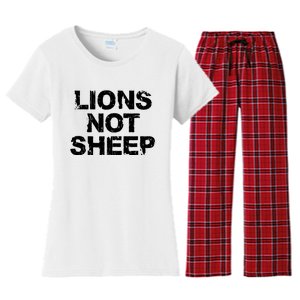 Lions Not Sheep Women's Flannel Pajama Set