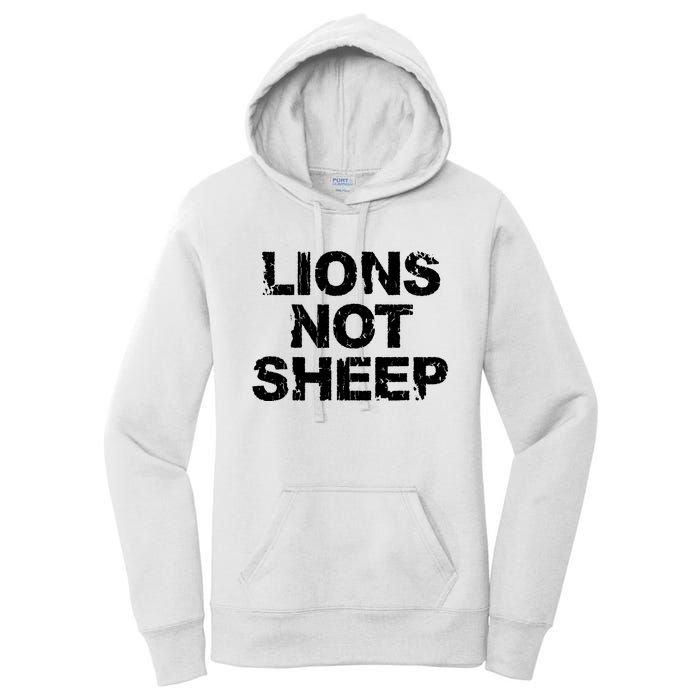 Lions Not Sheep Women's Pullover Hoodie