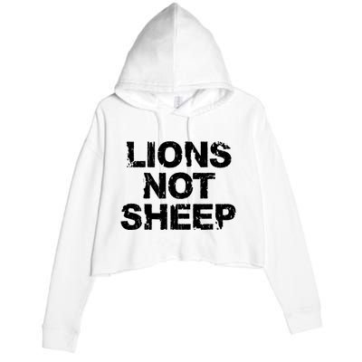 Lions Not Sheep Crop Fleece Hoodie