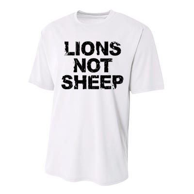 Lions Not Sheep Performance Sprint T-Shirt