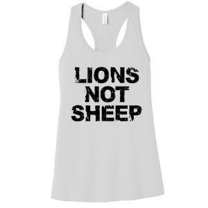 Lions Not Sheep Women's Racerback Tank