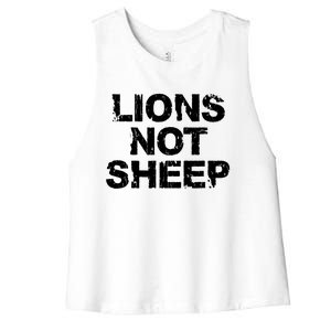 Lions Not Sheep Women's Racerback Cropped Tank