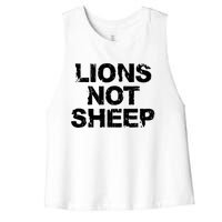 Lions Not Sheep Women's Racerback Cropped Tank