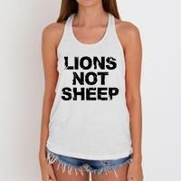 Lions Not Sheep Women's Knotted Racerback Tank