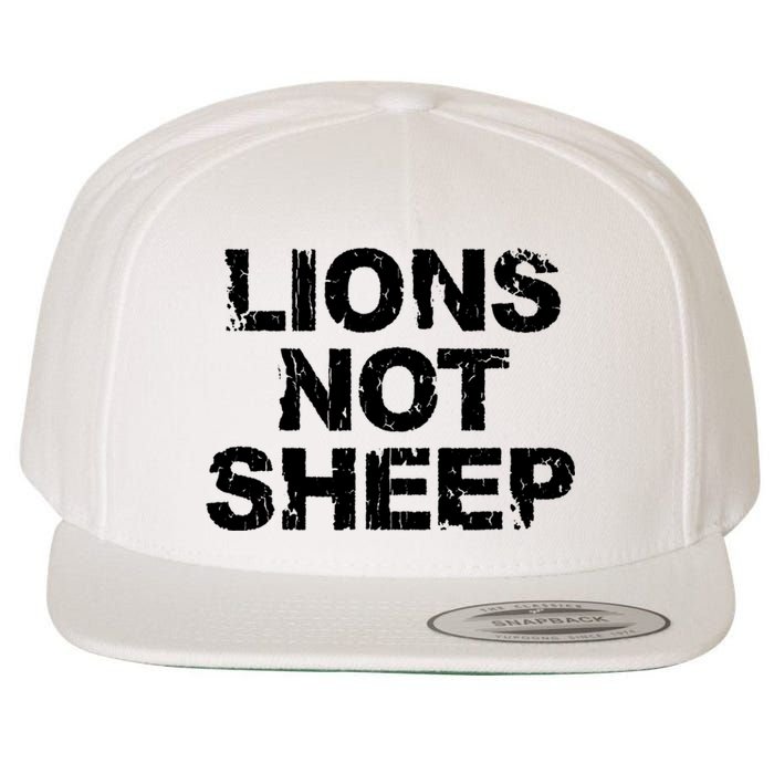 Lions Not Sheep Wool Snapback Cap