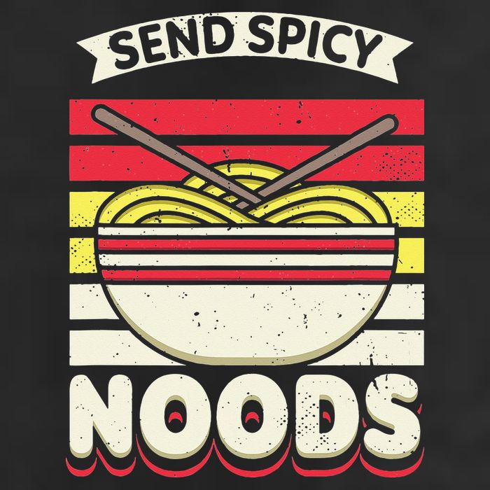 Love Noods Send Noodles Joke Ra Fan 7 Panel Mesh Trucker Snapback Hat