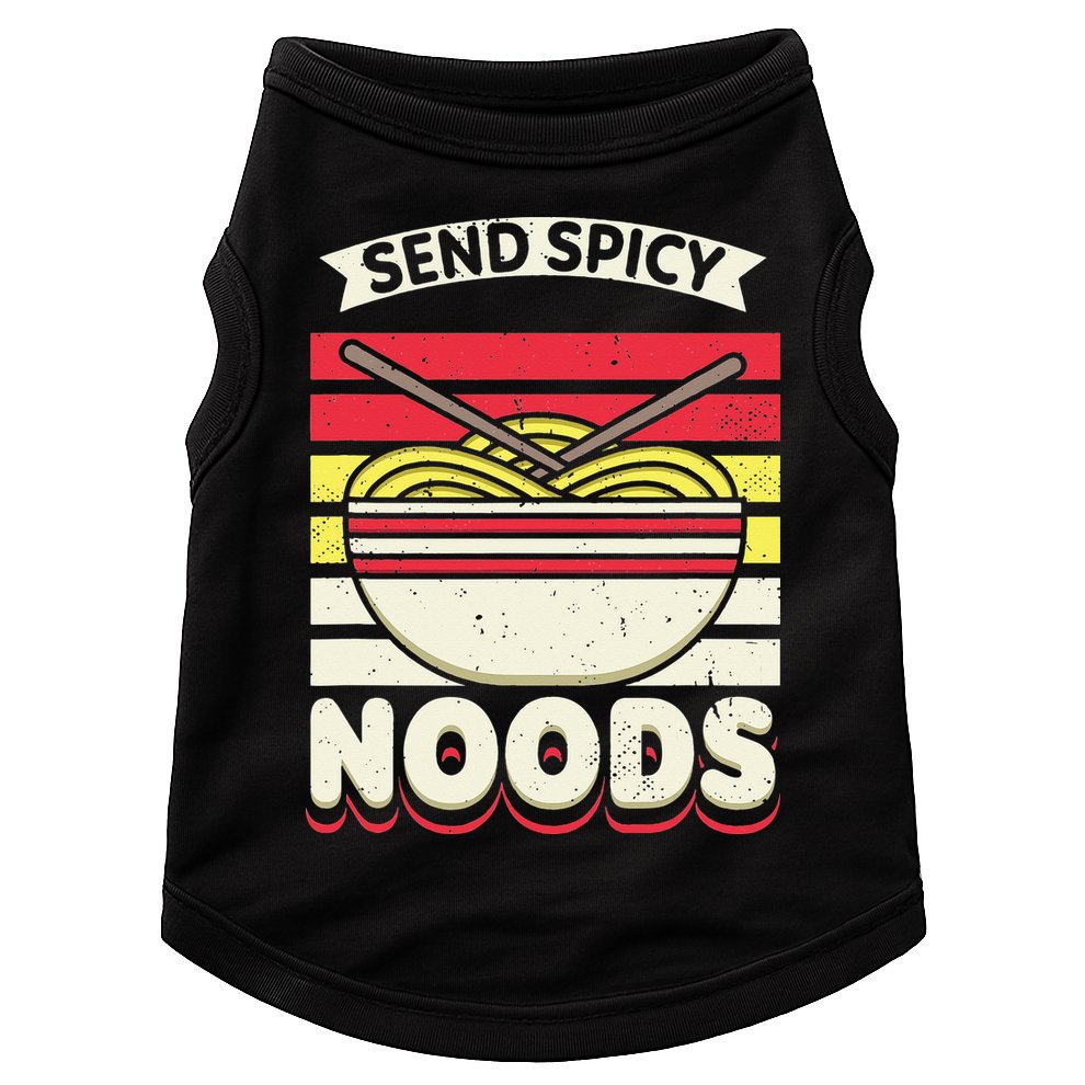 Love Noods Send Noodles Joke Ra Fan Doggie Tank