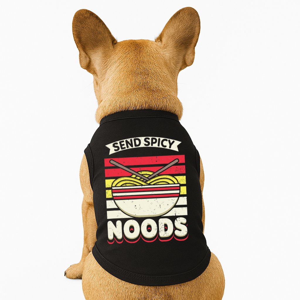Love Noods Send Noodles Joke Ra Fan Doggie Tank