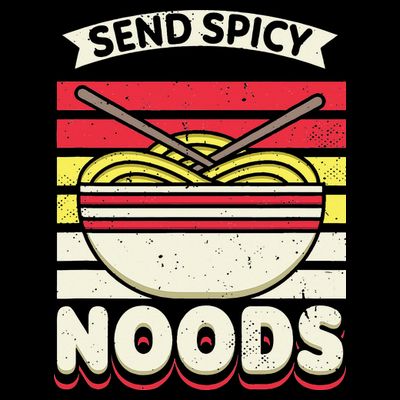 Love Noods Send Noodles Joke Ra Fan T-Shirt