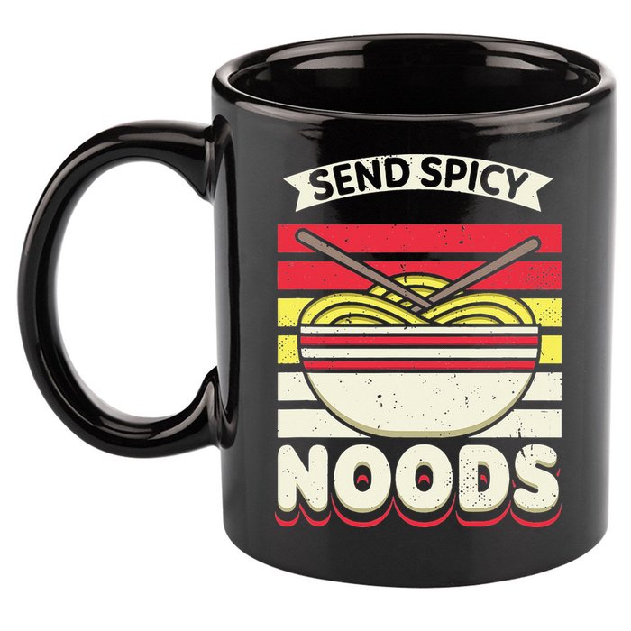 Love Noods Send Noodles Joke Ra Fan 11oz C Handle Ceramic Mug