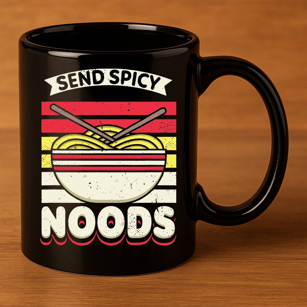 Love Noods Send Noodles Joke Ra Fan 11oz C Handle Ceramic Mug