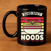 Love Noods Send Noodles Joke Ra Fan 11oz C Handle Ceramic Mug