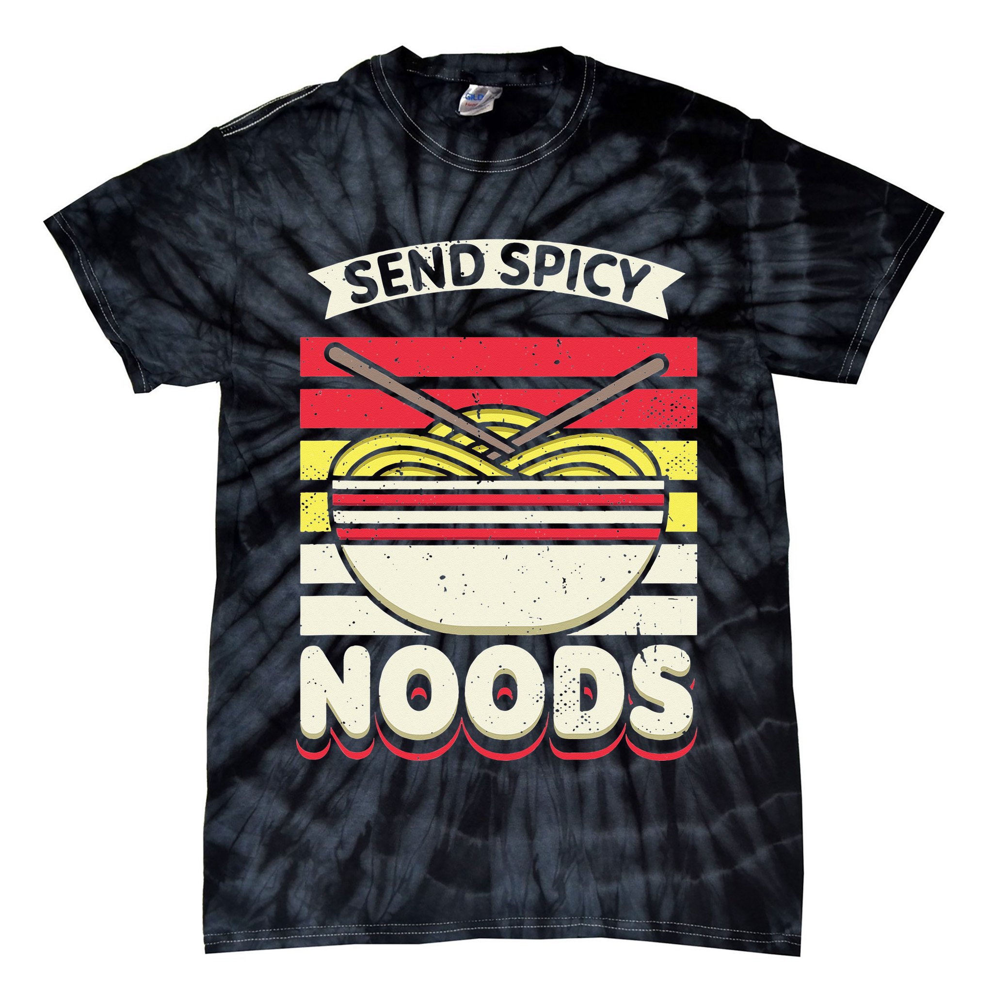 Love Noods Send Noodles Joke Ra Fan Tie-Dye T-Shirt