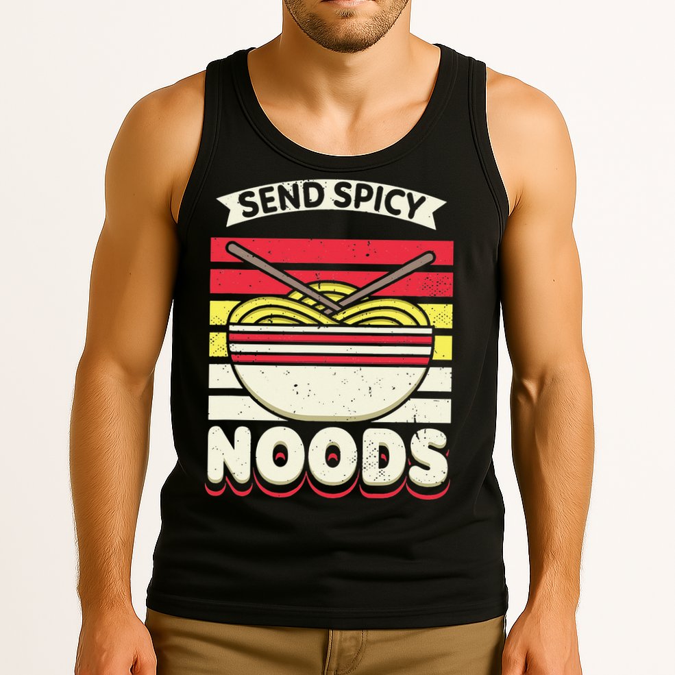 Love Noods Send Noodles Joke Ra Fan Tank Top
