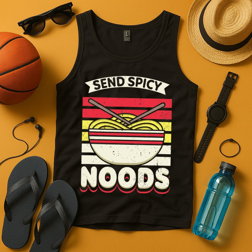 Love Noods Send Noodles Joke Ra Fan Tank Top