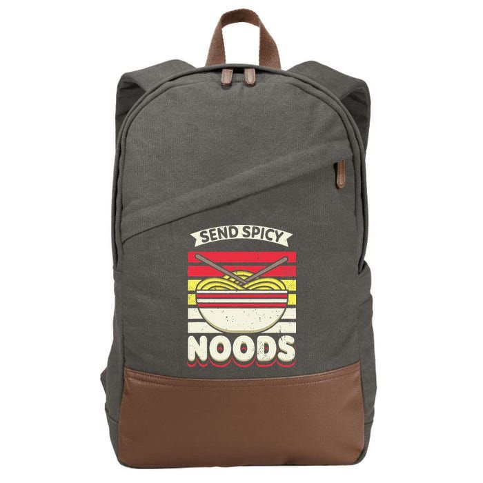 Love Noods Send Noodles Joke Ra Fan Cotton Canvas Backpack
