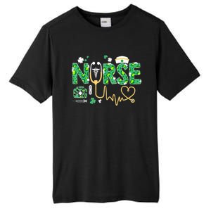 Leopard Nurse Stethoscope Scrub St Patricks Day Irish Nurses Tall Fusion ChromaSoft Performance T-Shirt