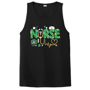 Leopard Nurse Stethoscope Scrub St Patricks Day Irish Nurses PosiCharge Competitor Tank