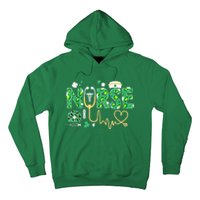 Leopard Nurse Stethoscope Scrub St Patricks Day Irish Nurses Hoodie