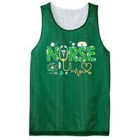 Leopard Nurse Stethoscope Scrub St Patricks Day Irish Nurses Mesh Reversible Basketball Jersey Tank