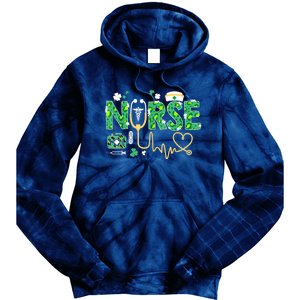 Leopard Nurse Stethoscope Scrub St Patricks Day Irish Nurses Tie Dye Hoodie