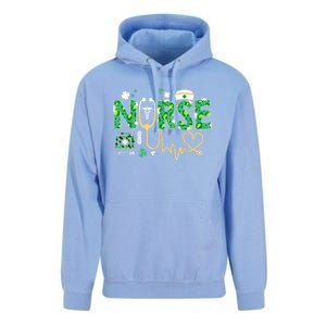 Leopard Nurse Stethoscope Scrub St Patricks Day Irish Nurses Unisex Surf Hoodie