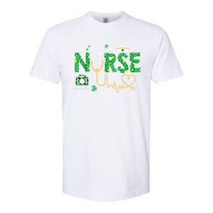 Leopard Nurse Stethoscope Scrub St Patricks Day Irish Nurses Softstyle CVC T-Shirt