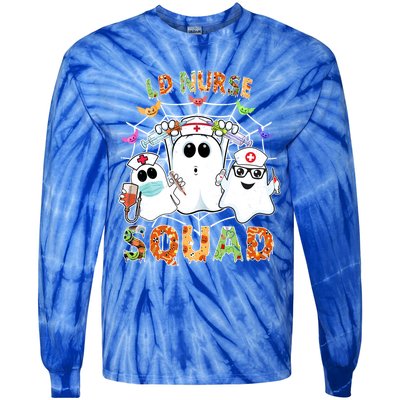 Ld Nurse Squad Boo Halloween Matching Gift Tie-Dye Long Sleeve Shirt