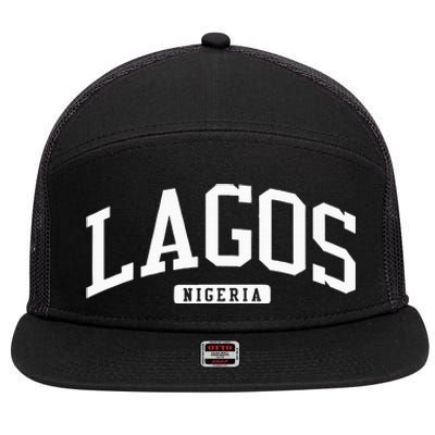 Lagos Nigeria Style 7 Panel Mesh Trucker Snapback Hat