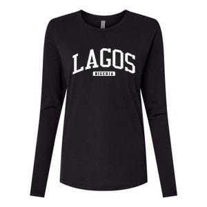 Lagos Nigeria Style Womens Cotton Relaxed Long Sleeve T-Shirt