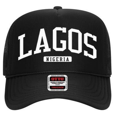 Lagos Nigeria Style High Crown Mesh Back Trucker Hat