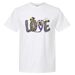 Love Nurse Stethoscope Leopard Fat Tuesday For Mardi Gras Gift Garment-Dyed Heavyweight T-Shirt