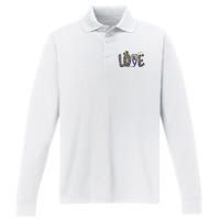 Love Nurse Stethoscope Leopard Fat Tuesday For Mardi Gras Gift Performance Long Sleeve Polo