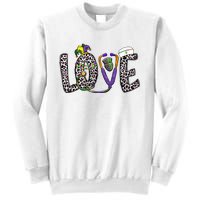 Love Nurse Stethoscope Leopard Fat Tuesday For Mardi Gras Gift Sweatshirt