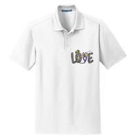 Love Nurse Stethoscope Leopard Fat Tuesday For Mardi Gras Gift Dry Zone Grid Polo