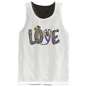 Love Nurse Stethoscope Leopard Fat Tuesday For Mardi Gras Gift Mesh Reversible Basketball Jersey Tank