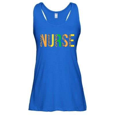 Leopard Nurse St Patrick's Day Funny One Lucky Nurse Irish Gift Ladies Essential Flowy Tank