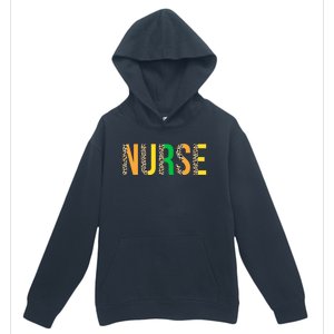 Leopard Nurse St Patrick's Day Funny One Lucky Nurse Irish Gift Urban Pullover Hoodie