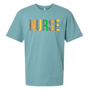 Leopard Nurse St Patrick's Day Funny One Lucky Nurse Irish Gift Sueded Cloud Jersey T-Shirt