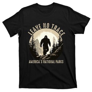 Leave No Trace America National Parks Funny Sasquatch T-Shirt