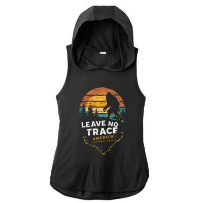 Leave No Trace AmericaS National Parks Ladies PosiCharge Tri-Blend Wicking Draft Hoodie Tank