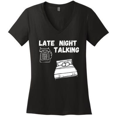 Late Night Talking Women's V-Neck T-Shirt